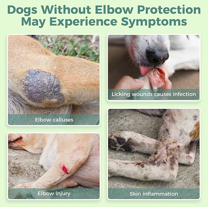 Hygroma Elbow Pad for Dogs, Breathable Elbow Protector for Joint Support, Helps with Calluses, Arthritis, Dysplasia & Pressure Sores, Designed for Front Leg, Left Leg, Size S