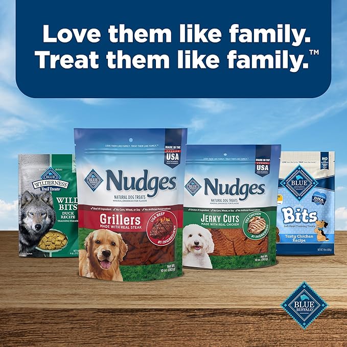 Blue Buffalo Nudges Grillers Natural Dog Treats, Beef, 16oz (Pack of 5)