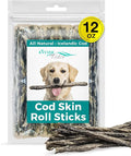 Ocean Tides Cod Skins for Dogs and Cats 12 Oz - Icelandic Atlantic Fish Skin Treats, Dried Lean Crunch Sticks Chews, Single Ingredient Healthy Treat for Dogs, Crunch Fish Sticks for Puppies and Cats