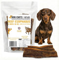 Dog Chits Beef Esophagus Chews for Dogs & Puppies - All Natural Single Ingredient - High Protein, Low Fat Beef Jerky Chew - Safe for All Breeds - Great for Joint - Dental Clean Crunch - 6 inch, 10 oz
