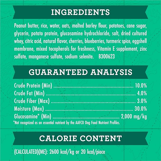 Zuke’s Hip and Joint Support Dog Treats for Adult Dogs, Senior Dog Treats Made with Real Peanut Butter and Oats, 6 oz. Resealable Pouch - 6 oz. Bag