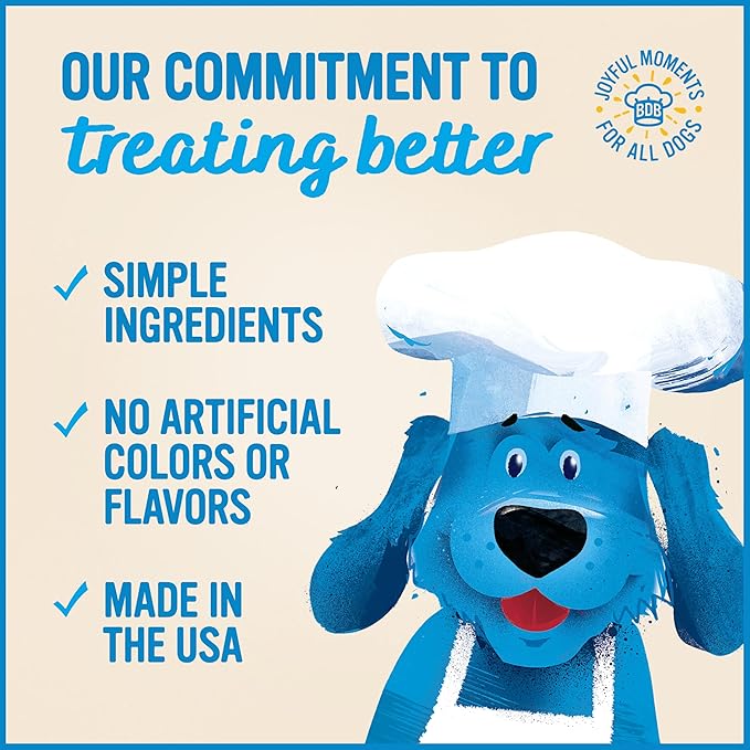 Blue Dog Bakery Natural Dog Treats, More Crunch Large, Assorted Flavors, 18oz Box, 6 Boxes