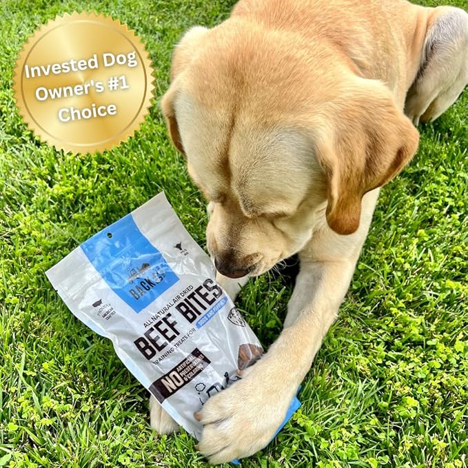 Back 40 Dogs Beef Bites - All Natural Premium Air Dried Dog Training Treats - Free Range Beef, Real Meat - High Protein Food Toppers & Dog Treat - Puppy Essentials, Made in USA - 16oz