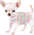 Elevate Your Pet's Comfort and Fashion: Premium 100% Cotton Rib Dog Shirt Vest for Small Breeds Like Chihuahuas, Yorkies, and Puppies .Year-Round Style with Tank-Style Puppy Attire Light Pink XXL