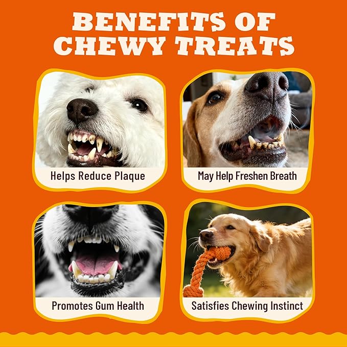14.1oz Real Duck & Cranberry Filled Roll Dog Treats - Beef Hide Dog Chews for Tartar Control and Dental Care - Puppy Training Treats for All Breed,Large,Small Dogs