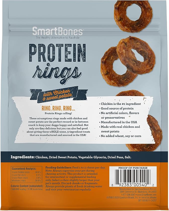 SmartBones Protein Rings with Real Chicken and Sweet Potato, 5 OZ