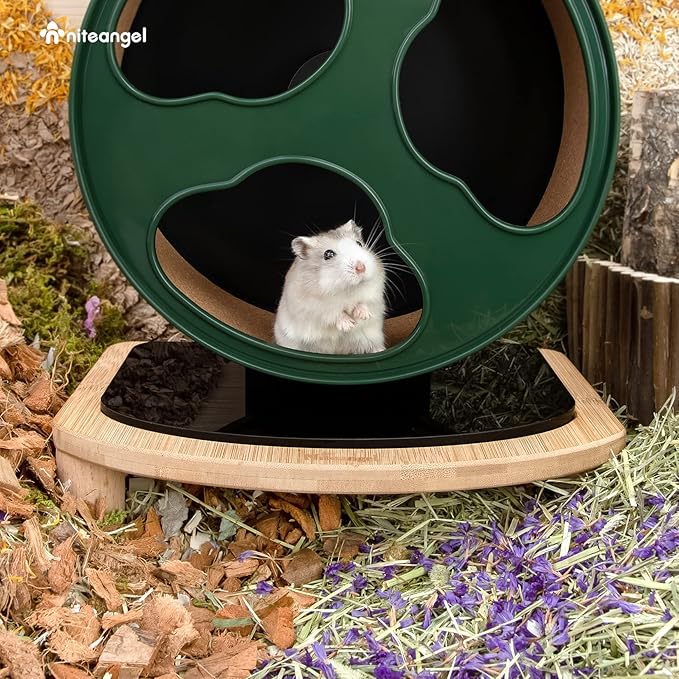 Niteangel Anti-Slide Super-Silent Acrylic Wooden Cloud Series Hamster Wheel Platform