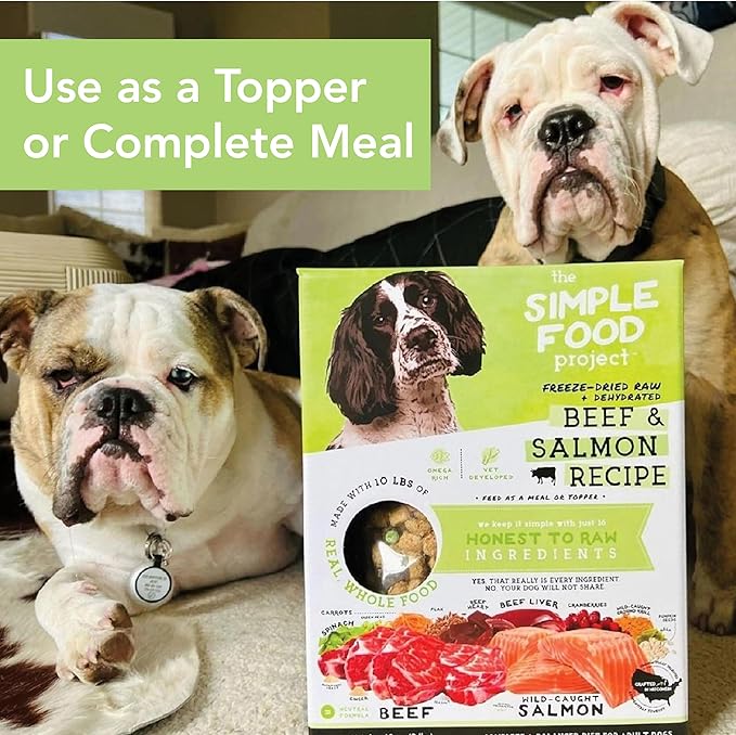 Simple Food Project - Chicken & Turkey - Freeze Dried Raw Food for Dogs - 24oz