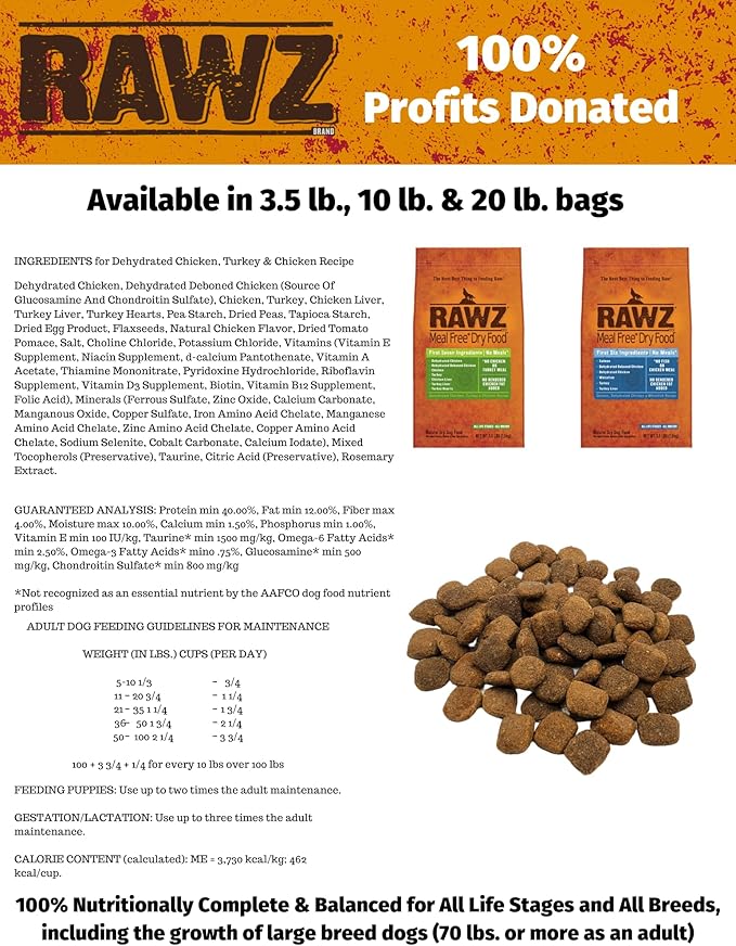 Rawz Meal Free Dry Dog Food (10 lb, Chicken & Turkey)