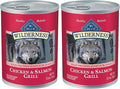Blue Buffalo Wilderness Adult Wet Dog Food,High-Protein & Grain-Free,Made with Natural Ingredients,Salmon & Chicken Grill,12.5-oz. Cans,(Pack of 24)