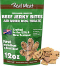 TRMC Real Meat Dog Treats - 12oz Bag of Bite-Sized Air-Dried Beef Jerky for Dogs - Grain-Free Jerky Dog Treats Made up of 95% Free-Range, Grass Fed Beef - All-Natural High Protein Dog Treats
