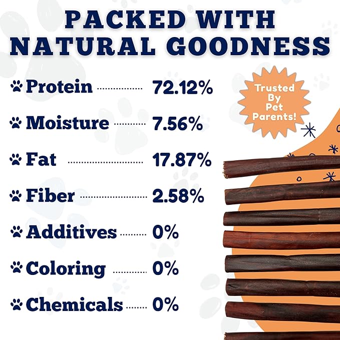 Amazing Dog Treats 12 Inch Collagen Stick - (10 Count)- Collagen Sticks for Dogs - No Hide Dog Bones