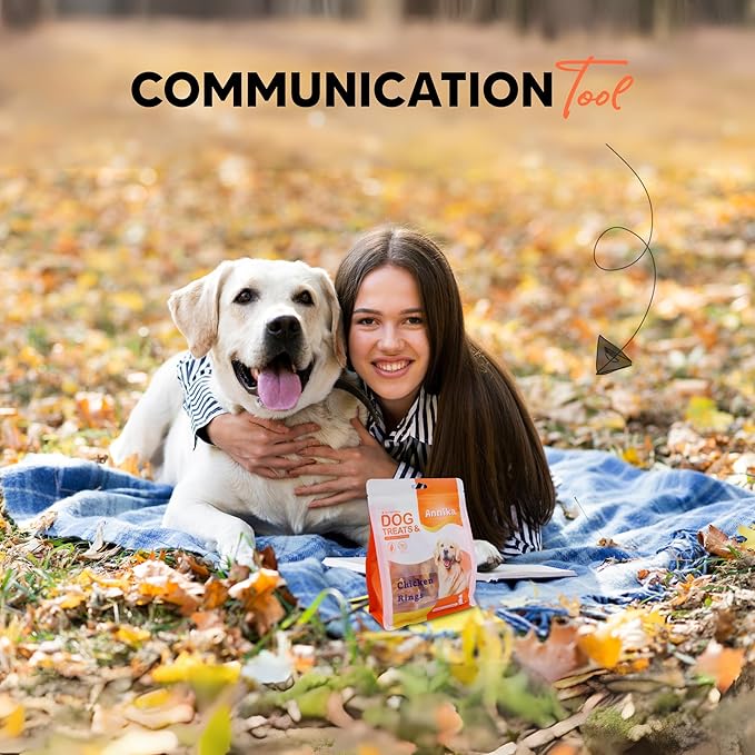 Annika Chicken Rings Dog Treats – Natural Chicken Jerky Chews, Rawhide-Free Healthy Training Treats for Small, Medium & Large Dogs, High Protein Snacks for Hip & Joint Support, 11.6 oz