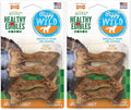 Nylabone Healthy Edibles Wild Natural Long-Lasting Turkey Flavor Bone Chew Treats for Dogs, Small/Regular (), 4 Count (Pack of 2)