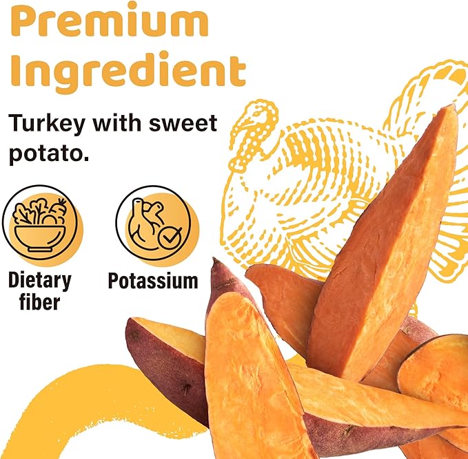 iPaw Turkey Dog Treats, All Natural Human Grade Dog Treat, Suitable for Training chew, Hypoallergenic, Rawhide Alternative, Ring (Sweet Potato), 5 Packs