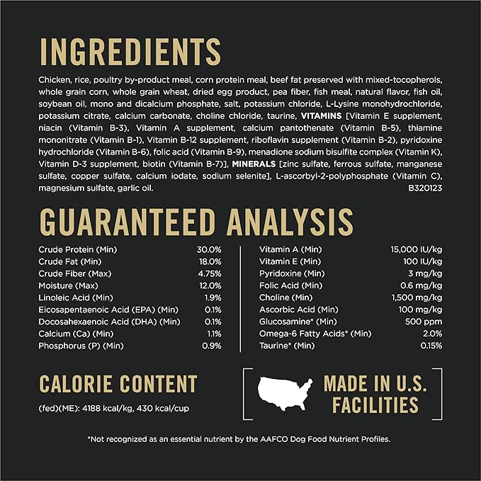 Purina Pro Plan Sport Development Large Breed 30/18 Chicken and Rice High Protein Dog Food Puppy Formula - 18 lb. Bag