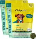 Chippin Healthy Dog Treats, All Natural Crunchy Biscuits with Spirulina, Kale, Oats, Low Calorie, No Meat, Hypoallergenic, Vegan Treats for Puppy, Small, Large Dogs, 2 Pack