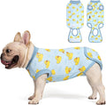 cyeollo Recovery Suit for Dogs Surgery Suit Female Spay Soft Pet Onesie Bodysuit Male Dog Neuter, Small Dogs Surgical Recovery Shirt, Yellow Duck, XS