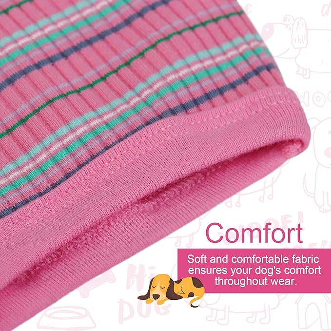 Elevate Your Pet's Comfort and Fashion: Premium 100% Cotton Rib Dog Shirt Vest for Small Breeds Like Chihuahuas, Yorkies, and Puppies .Year-Round Style with Tank-Style Puppy Attire Pink X-Large
