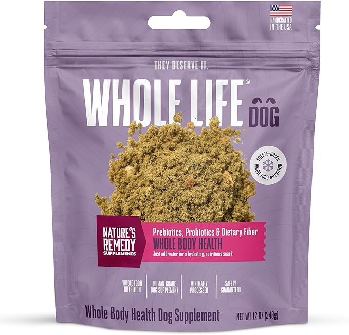 Whole Life Dog Whole Body Health Supplement for Dogs, Vitamins & Supplements for Healthy Skin, Immune Support, Probiotics & Hydration - Food Supplement for Everyday Wellness - 90 Servings