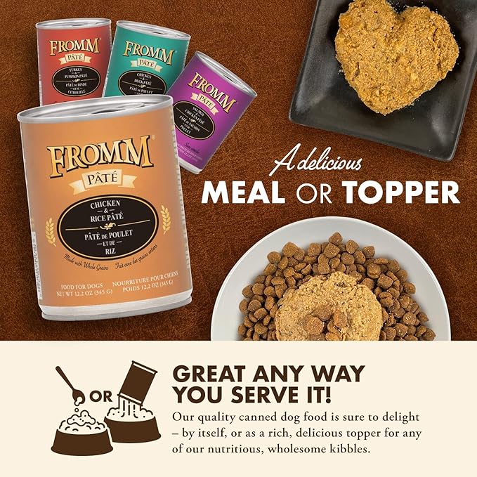 Fromm Chicken & Rice Pate Dog Food - Premium Wet Dog Food - Chicken Recipe - Case of 12 Cans