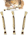 SunGrow Delicious Pet Snack Silvervine Sticks, Chewable Corn Husk and Insect Lean Fruit, Perfect Teeth Care for Cats, Rabbits and Other Pets, 3 Pcs