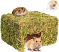 Hamster Hideout - Large, Natural Moss, Handcrafted for Syrian Hamsters, Rats & Guinea Pigs, Hermit Crab,Hedgehogs,Lizards & Other Reptiles（Square, Large）