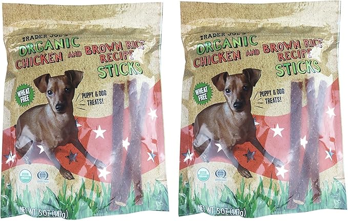 2 Pkgs. Trader Joe's Organic Chicken & Brown Rice Sticks Wheat Free....5 Oz Bag X 2