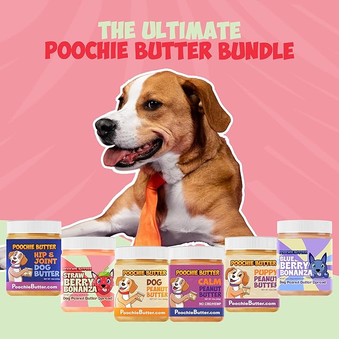 Strawberry Dog Peanut Butter - Made in USA, Creamy Spread for Lick Mats & Food Toppers - Dry-Roasted Peanuts Non-GMO No Sugar Added Dog Treats | 12 oz (Pack of 2)