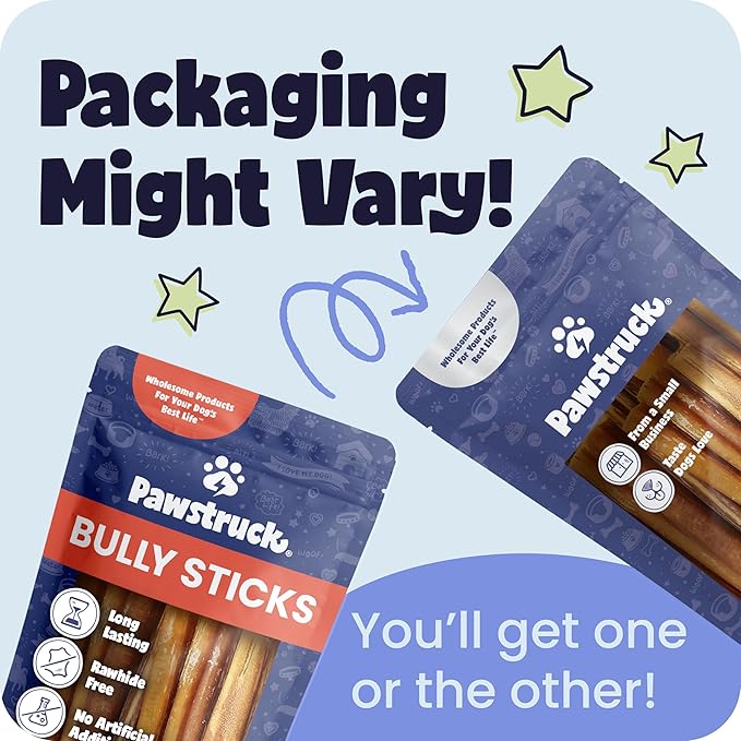 Pawstruck Natural 9” Braided Bully Sticks for Dogs - Tough, Long-Lasting, Rawhide-Free, Low Odor, Healthy Single Ingredient Chew Treat for Aggressive Chewers - 10 Count - Packaging May Vary