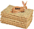 Hamiledyi Grass Mat for Rabbit Bunny Chew Toys Woven Bed Mat for Guinea Pig Chinchilla Squirrel Hamster Cat Dog and Small Animal (8PCS Grass mat)
