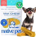 Native Pet Yak Cheese Himalayan Dog Chews - Long Lasting Dental Sticks for Small Breeds– 100% All Natural Himalayan Yak Chews for Small Dogs – Cheese Bone for Aggressive Chewers - 5 Per Pack
