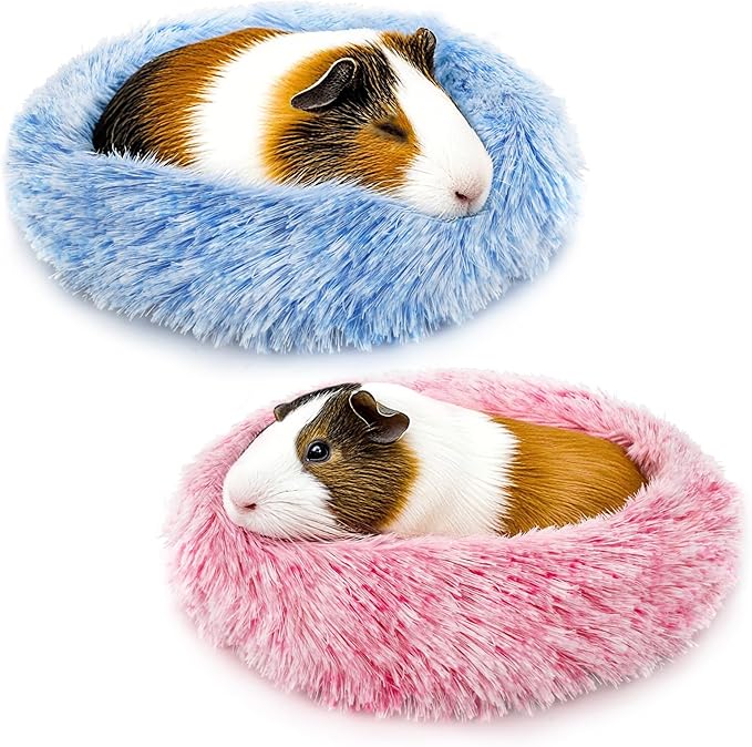 PETKNOWS 2 Pieces Guinea Pig Beds, Hamster Beds, Thickened and Warm Winter Guinea Pig Beds for Dwarf Rabbits
