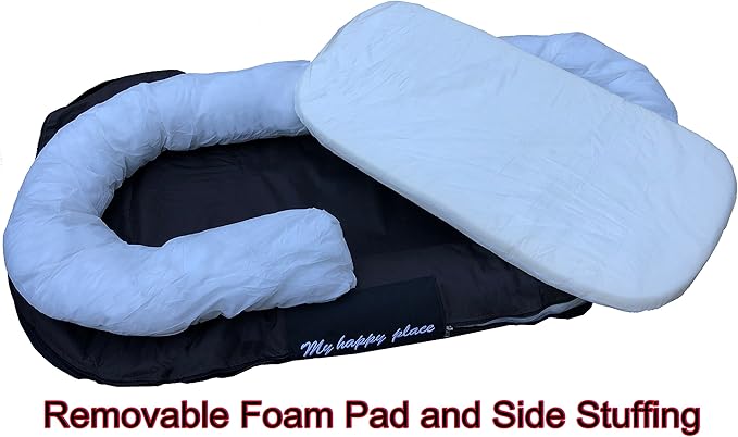 Luxury Orthopedic Solid Memory Foam Pet Bed Pad with External Strong Tough Oxford Waterproof Cover Case for Small to Extra Large Dog (48x30 inches, Brown)