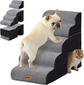ZOMISIA Dog Ramp for Large Dogs - 24" H 5 Steps Pet Stairs for High Bed with Tunnel 2 in 1 with Zippers Suitable, Indoor Cat Ladders with Non-Slip Bottom, Black