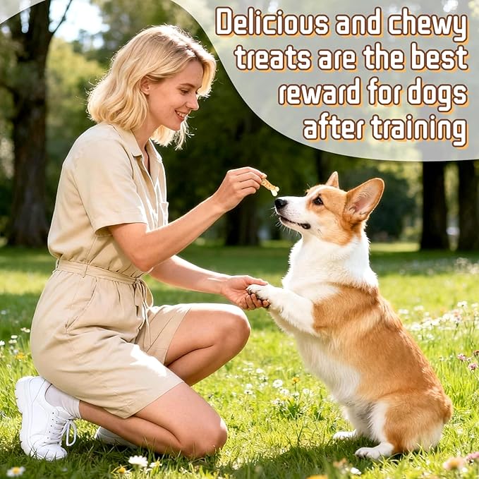 MAQIHAN Dog Treats - Chicken and Duck Wrapped Calcium Bones Without Rawhide Training Treats for Dogs Teeth Cleaning Bones Fresh Breath Easy to Digest Dog Christmas Treat