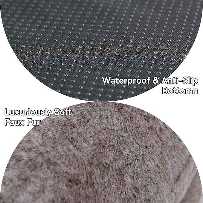 2 in 1 Foldable Human & Dog Bed, 72"x48"x11" Extra Large Orthopedic Memory Foam Bed for Adults & Pets, Ultimate Comfort Washable Fur & Blanket, Brown