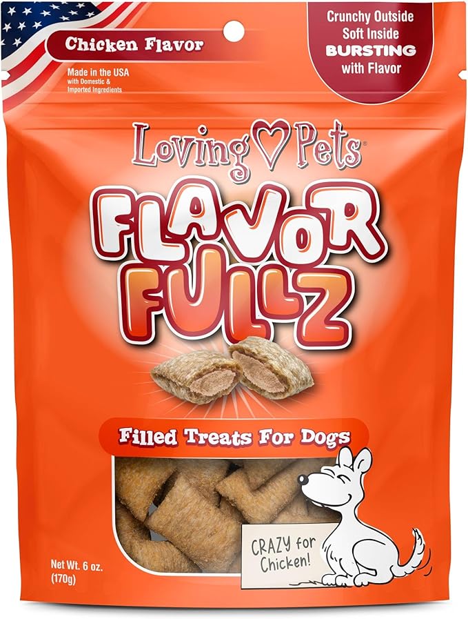 Loving Pets Flavorfullz Filled Treats for Dogs, Chicken 6 oz.
