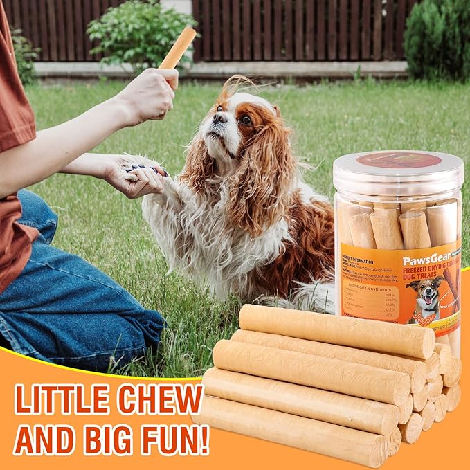 Salmon Sticks for Dogs,Real Salmon and Carrots,Easily Digestible,High Protein Dog Treat,Freshens Breath Healthy,for All Breeds (75g)