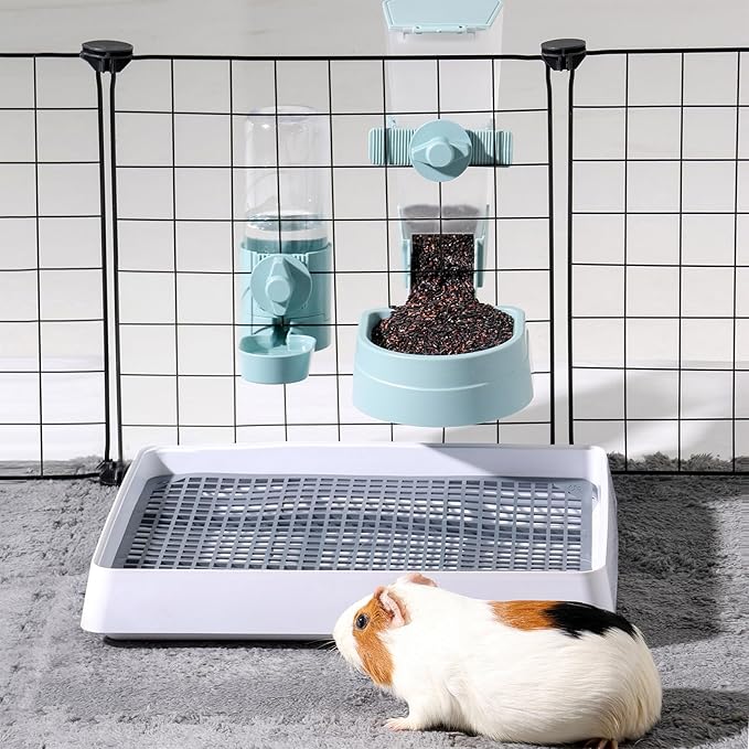 10Pcs 11” x 11” Guinea Pig Pads Washable, Reusable Guinea Pig Fleece Cage Liners, Soft Warm Rabbit Sleep Mat Blanket Bed (Grey)