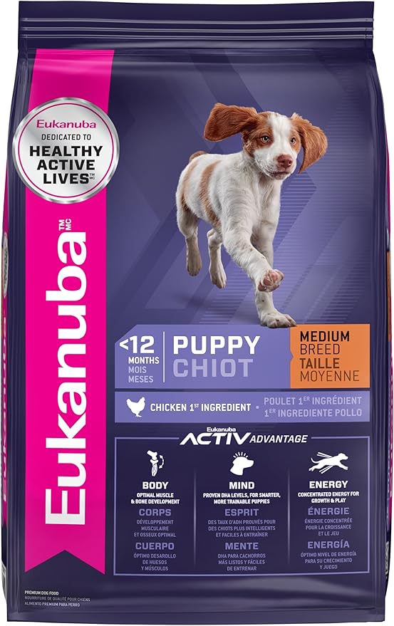 Eukanuba Puppy Medium Breed Dry Dog Food, 30 lb Bag