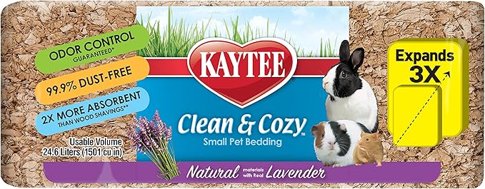 Kaytee Clean & Cozy Natural Bedding with Lavender 24.6 Liters