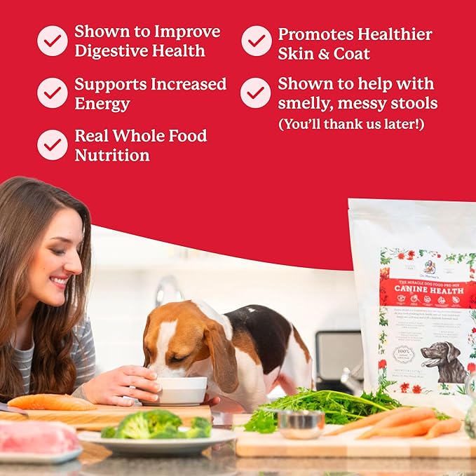 Dr. Harvey's Canine Health Miracle Dog Food, Human Grade Dehydrated Base Mix for Dogs with 9 Vegetables and 6 Organic Whole Grains (5 Pounds)