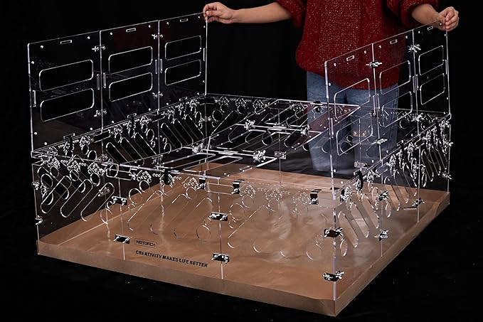 3X3 feet Acrylic Guinea Pig Cages Lid DIY Acrylic Panels with Installation Accessories