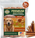 10 Pack 6 Inch Standard Bully Bones for Dogs – 100% Beef Pizzle, Single Ingredient Rawhide-Free Dental Chews, Long Lasting Natural Dog Treats for Medium to Large Dogs