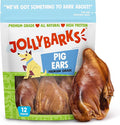 Whole Pig Ears for Dogs (12 Pack) - All Natural Single Ingredient Pigs Ears - Premium Dog Ear Treat - Dog Chew Treats for Large and Small Dogs; Excellent Rawhide Alternative