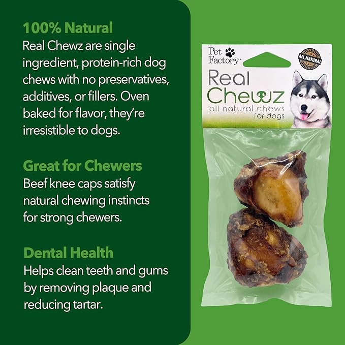 Pet Factory Real Chewz Knee Caps, 2 Pack 24/Cs