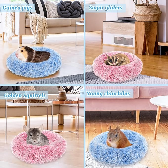 PETKNOWS 2 Pieces Guinea Pig Beds, Hamster Beds, Thickened and Warm Winter Guinea Pig Beds for Dwarf Rabbits