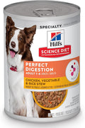 Hill's Science Diet Adult 1-6 Perfect Digestion Wet Dog Food, Chicken, Vegetable, & Rice, 12.8 oz. Cans, 12-Pack