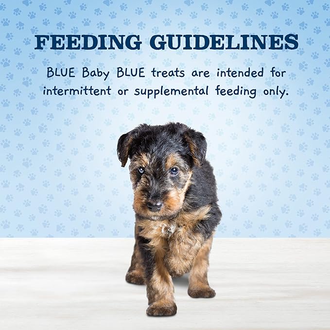 Blue Buffalo Baby Blue Crunchy Biscuits with DHA, Crunchy Dog Treats for Puppies, Made with Natural Ingredients, Oatmeal & Banana, 8-oz. Bag (Pack of 2)